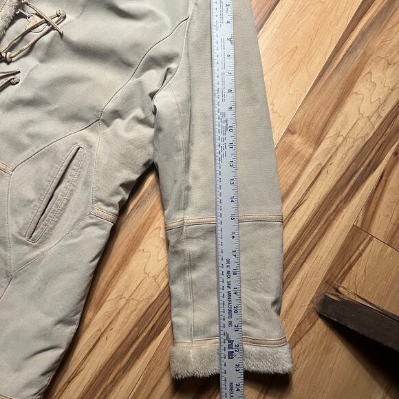 VINTAGE Fitzwright Western Style Suede Sherpa Coat Rancher Leather Size XL - Picture 8 of 8